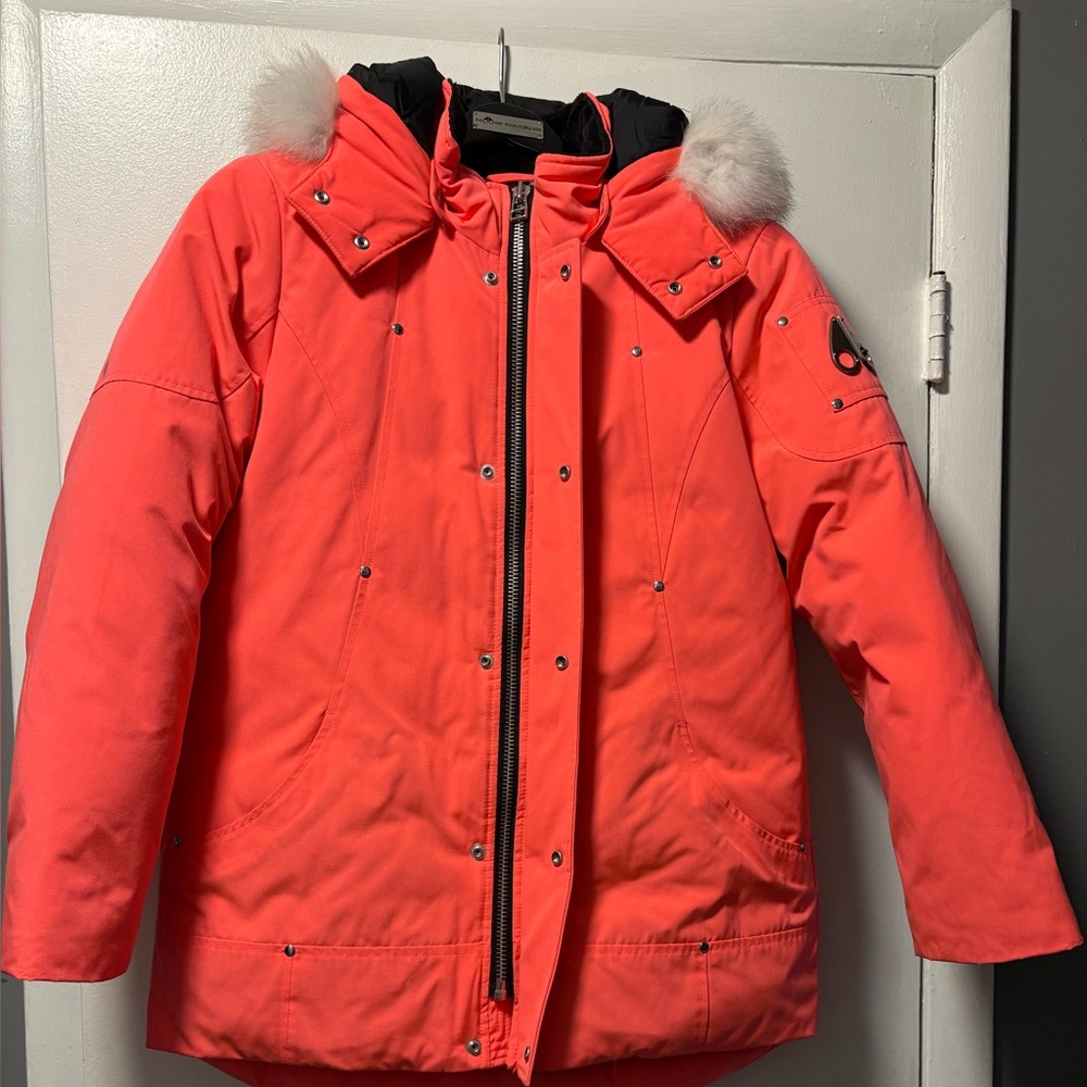 Moose Knuckles Coral Jacket with Hockey Embroidery